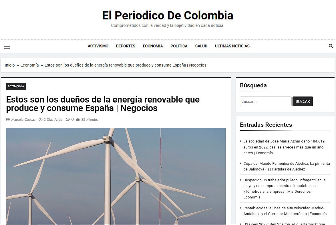 Estos son los dueos de la energa renovable que produce y consume Espaa | Negocios